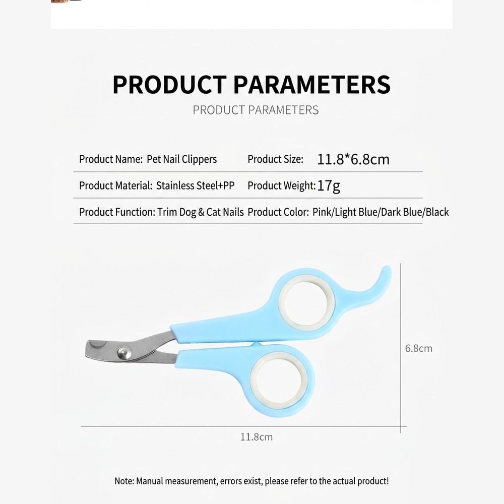 Pet Nail Clippers Stainless Steel Dog Cat Claw Trimmer Small Animal Grooming Scissors for Squirrels Paw Care Cutting Tool