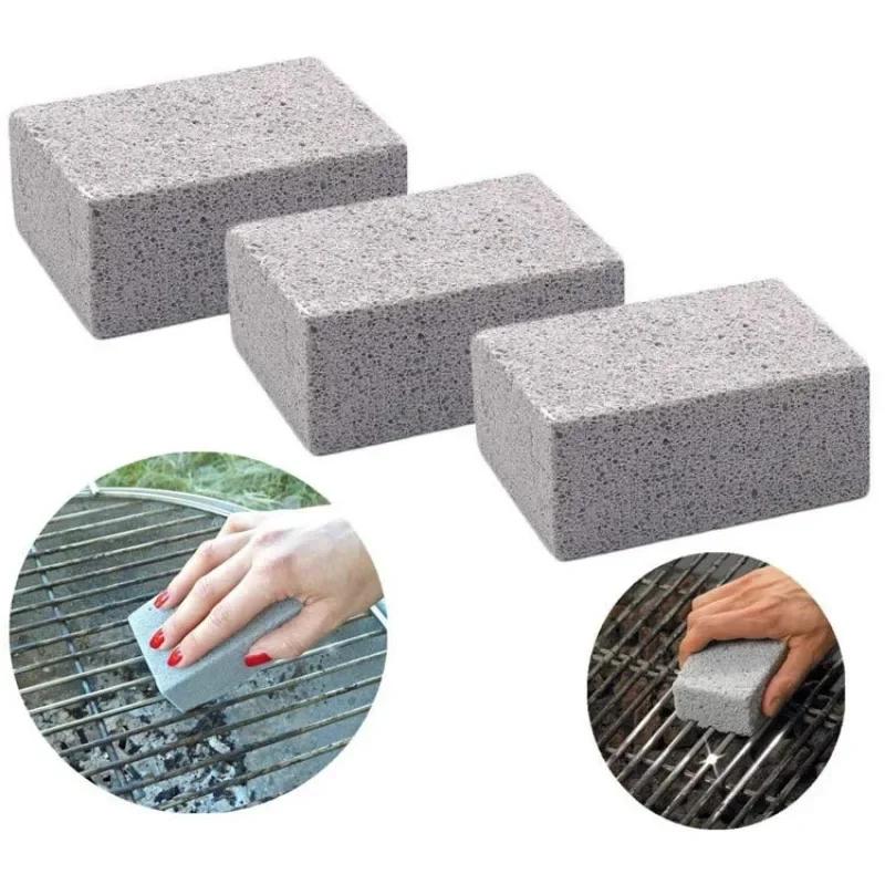 KAWASIMAYA BBQ Grill Cleaning Brush Brick Block Barbecue Cleaning Stone Pumice Brick Barbecue Outdoor Kitchen BBQ Tools mangal