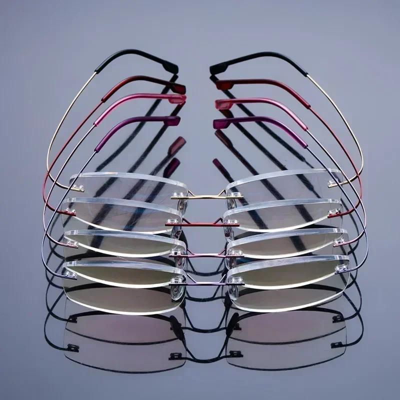 Ultralight  Memory Titanium Rimless Reading Glasses Business Frameless Men&Women Presbyopic Eyeglasses Diopter 0 To +4.0