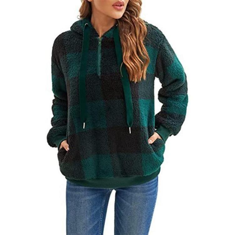 Fashion Women Loose Casual Thin Zipper Hooded Sweatshirt Long Sleeve Top Large Size Jacket