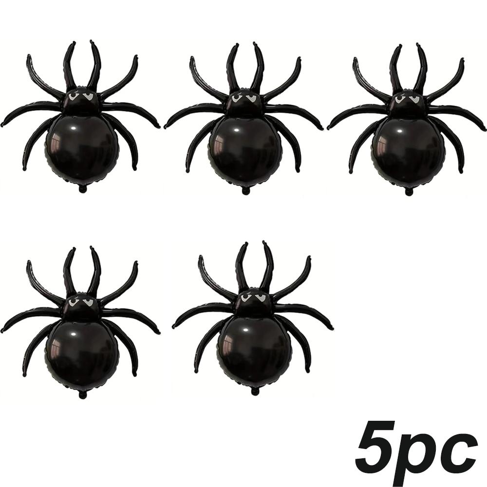 1/5/10/20pcs Halloween Black Large Spider Balloon Foil Balloons Happy Party Decor for Kid Toys Globos Haunted Hous Horror Props