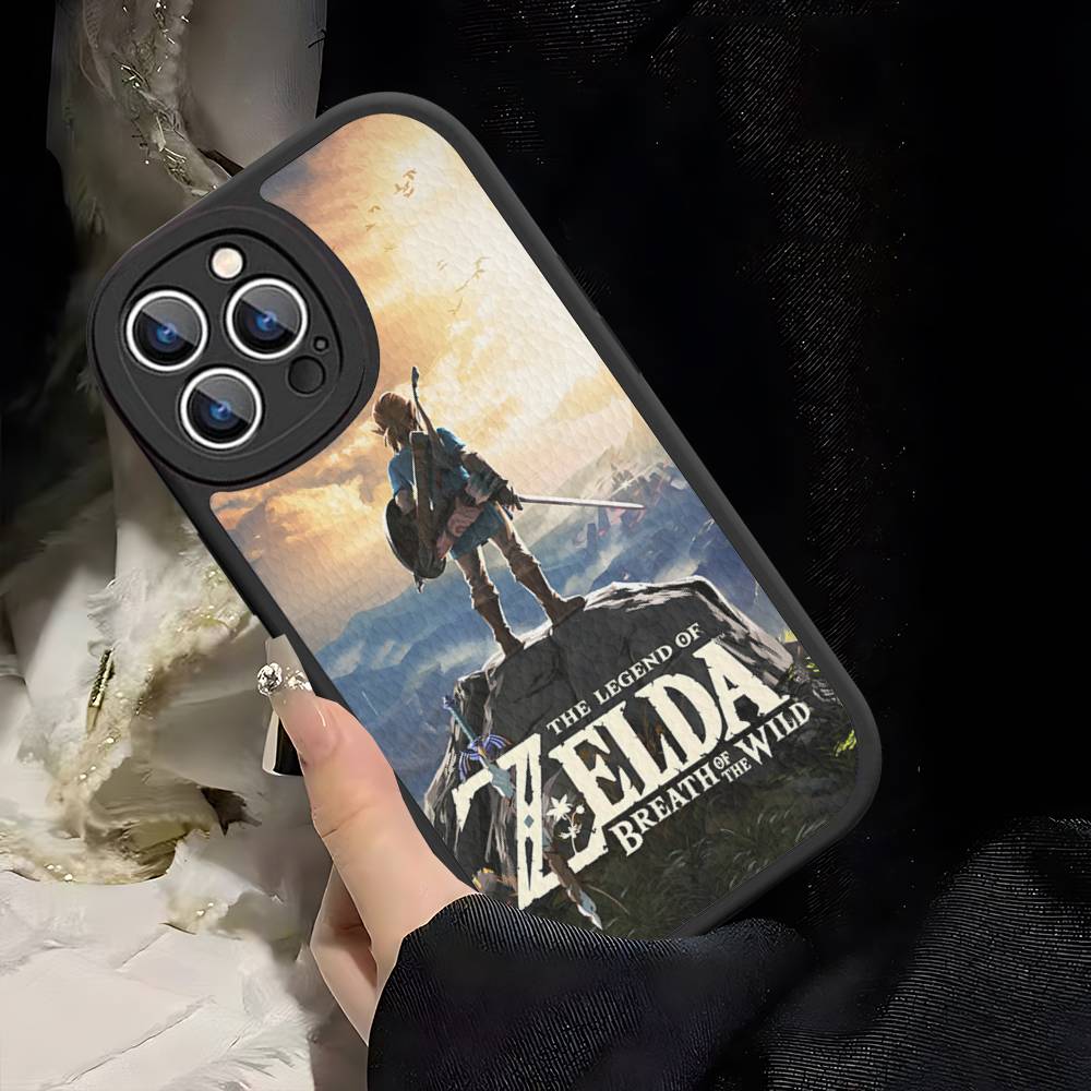 Hot Game The Legend Of Zeldas Leather Phone Case For IPhone 16 14 15 Pro Plus 13 12 11 Pro Max Silicone Cover