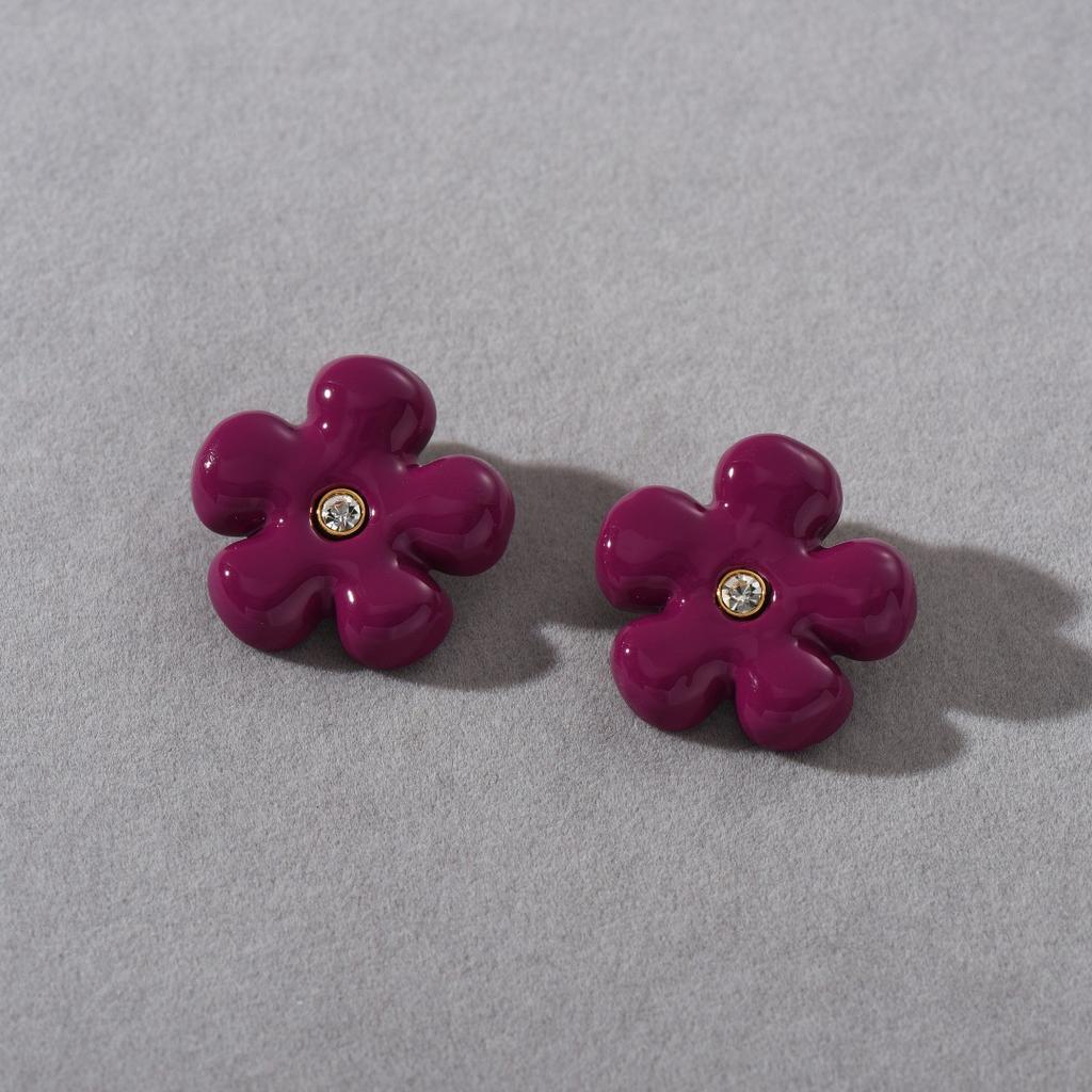 Fashion Style Fresh Flower Fashion Temperament S925 Silver Needle Stud Earrings Niche Design High-End Earrings