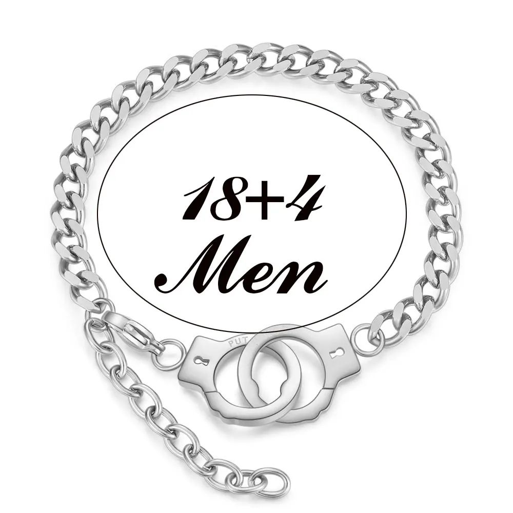 Simple All-in-one Stainless Steel Couples Fashion Handcuff Bracelet for Lovers Valentine s Day Gift Jewelry