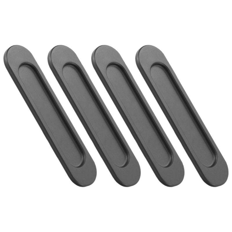 4pcs Auto Adhesive Sliding Door Handle Modern Aluminum Alloy Sliding Door Pulls for Cabinets Furniture