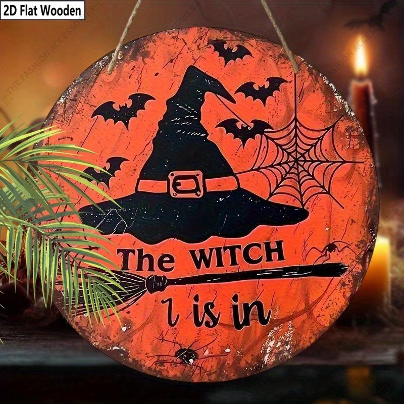 Halloween Decoration, 2D Plane Hanging Decorative Signs, Interior Wall or Door Decoration, Halloween Gifts for Friends and Family