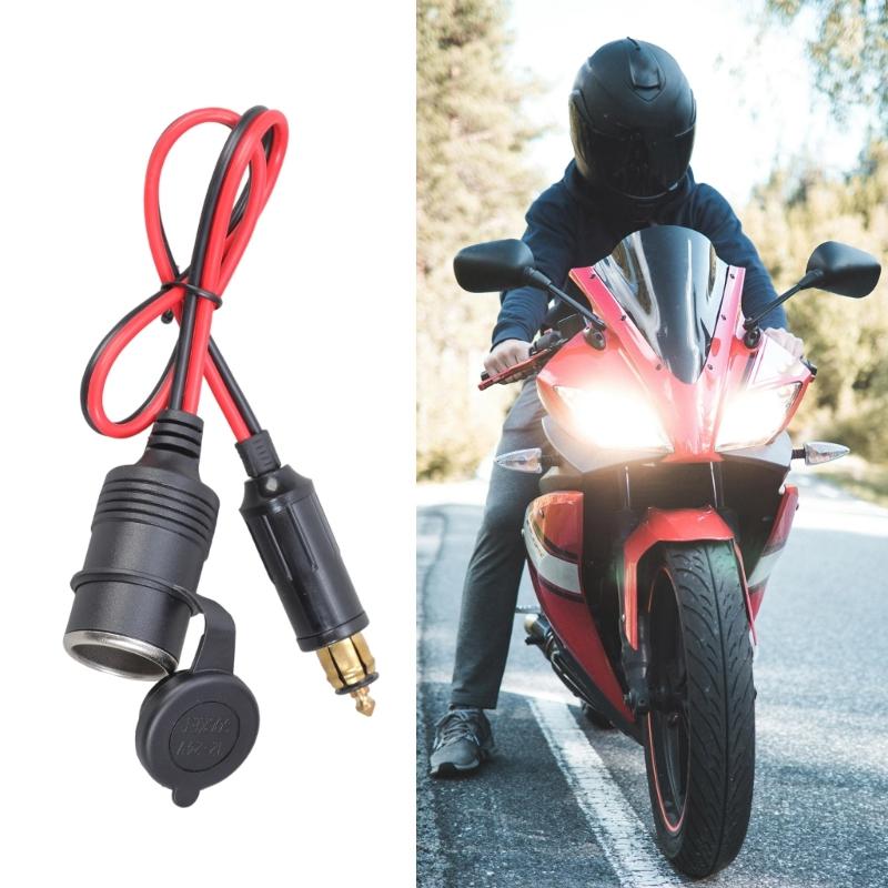 Europejski motocyklowy wtyk męski DIN do gniazda samochodowego żeńskiego Kabel Przewód Wodoodporny 12V 24V Długość 50cm