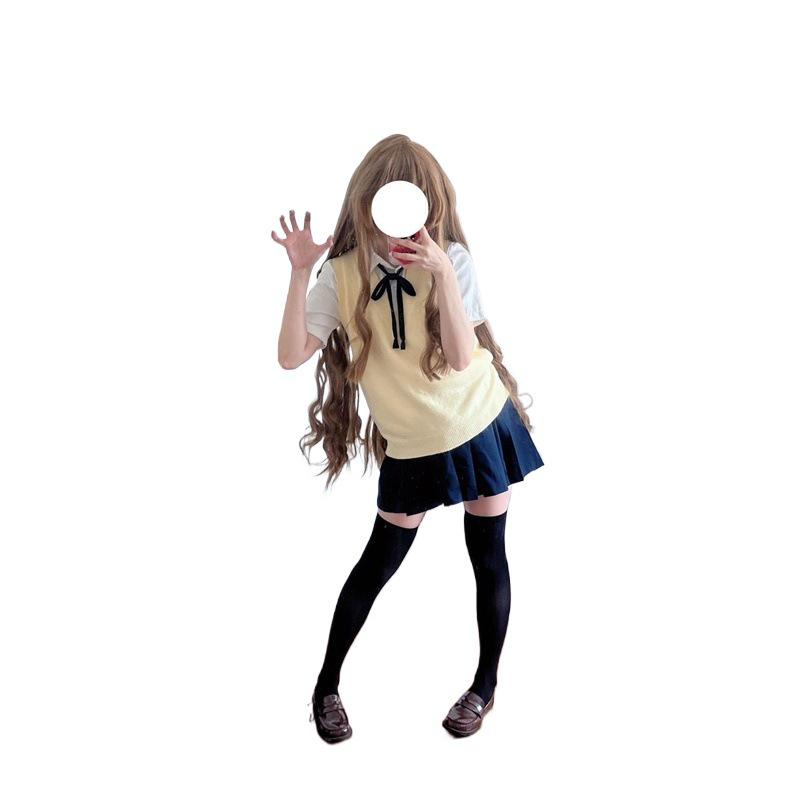 Dragon & Tiger Aisaka Taiga Cosplay JK Uniform Wool Dress Skirt Full Set