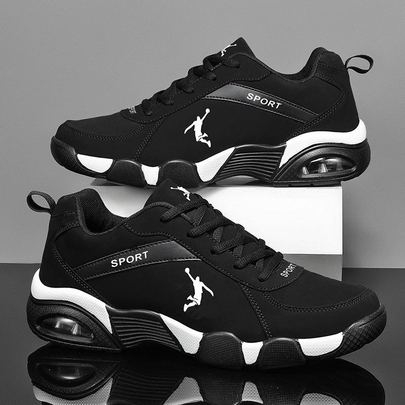 Herrenschuhe Sneakers Leder Dicke Sohle Schuhe Größe Groß