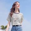 Betu Women's Graphic Striped Color-Block T-shirt