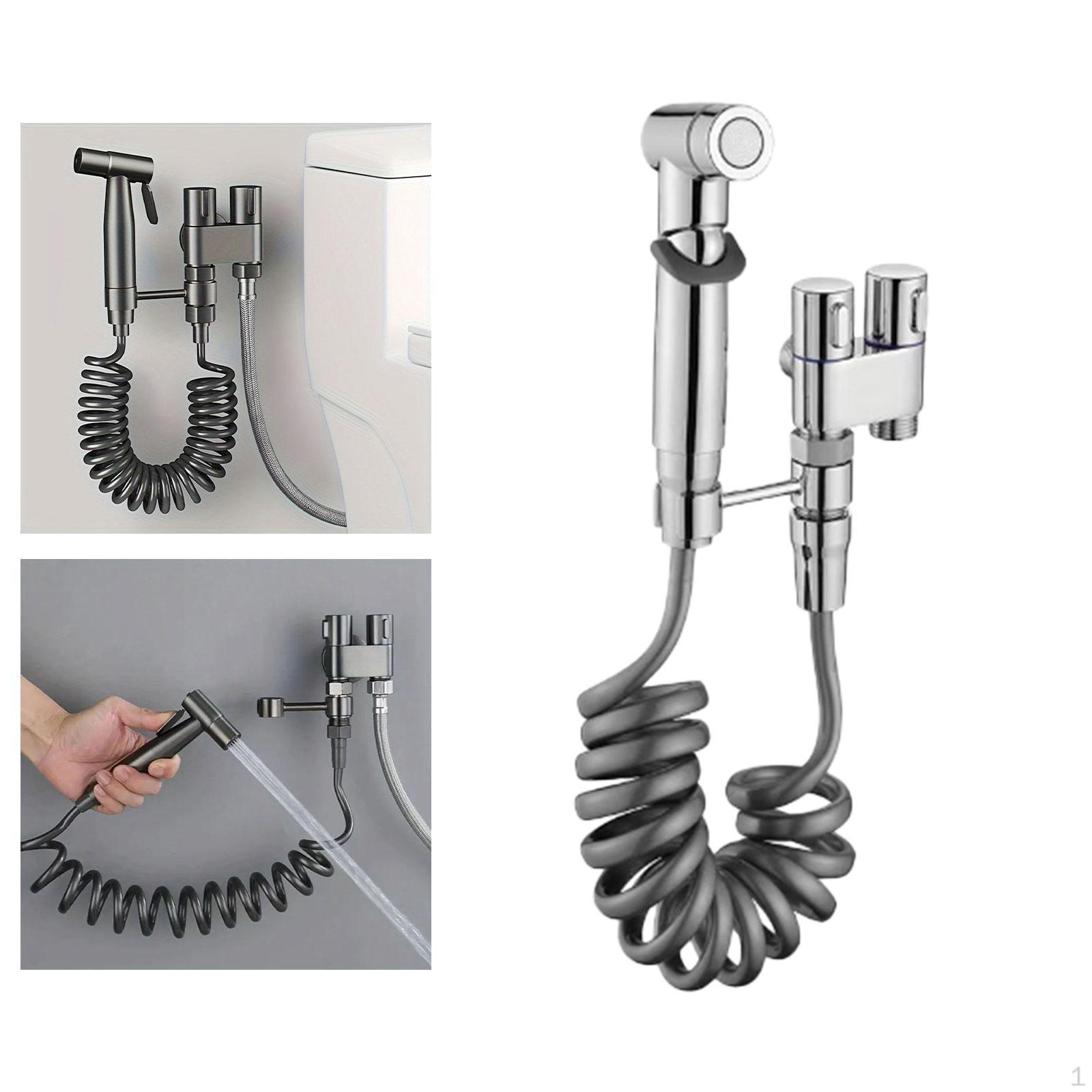 

Биде Распылитель Насадка для женского мытья туалета Чистка Душ для домашних животных серебряный