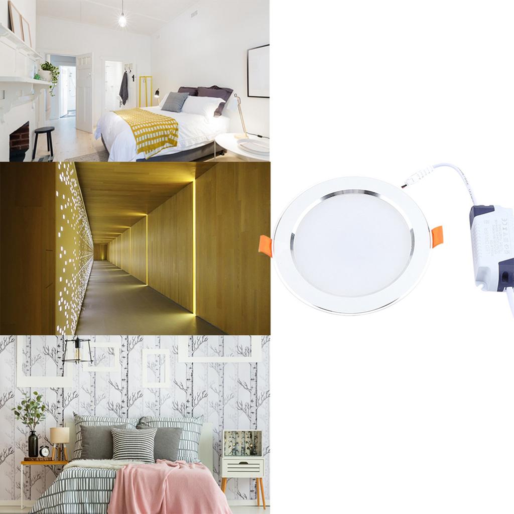 LED 7W Sensor Ceiling Embedded Panel Light Human Body Motion Sensor Light AC85?265V