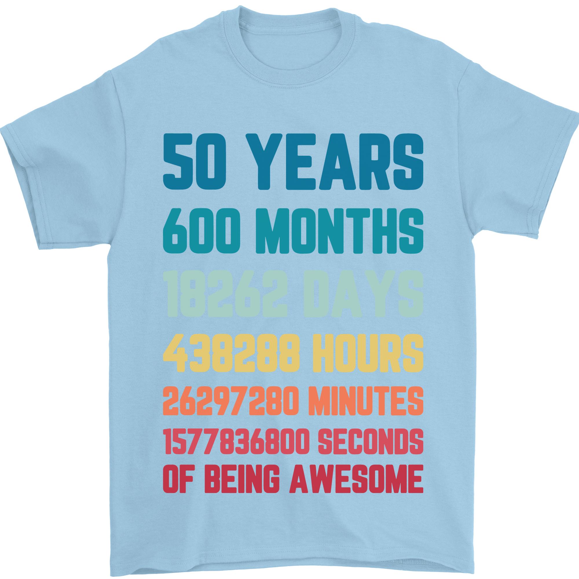 50th Birthday 50 Year Old Unisexs TShirt 100 Cotton S