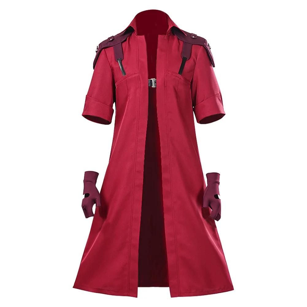 DMC 5 Dante Cosplay Jasjas Handschoenen Herenkostuum Verkleedkostuum voor Volwassen Man Jas Fantasie Rolspel Outfits Halloween Carnaval Pak S red