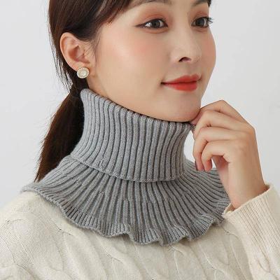 Women's Neckerchief Winter Warm Knitted Scarf Neck Protection Cold-Proof Neckerchief Versatile Fashion