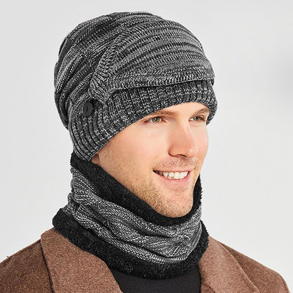 Winter cold weather gear neck warmer beanie mask hat set for men