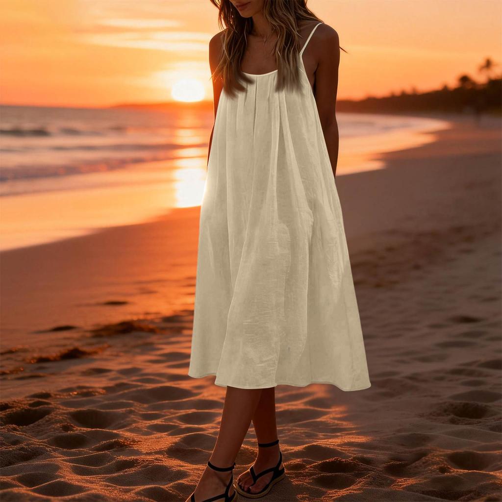 Women's Backless Strapless Dresses, Backless Loungewear Dress, Sleeveless, House Dress, Long Dress With Back Bow