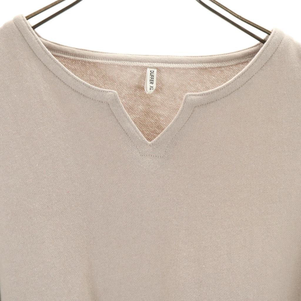 DUFFER 7 Minutes Sleeve Skipper Collar Sweatshirt Trainer XL Beige Men's Used