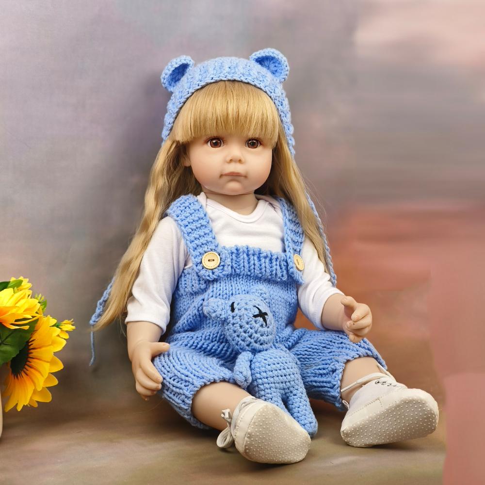 Dětská silikonová panenka Reborn pro dívky Princezna Roztomilá Bb Newborn Realistické sady panenek měkké formy Princezna Roztomilé dárkové hračky pro dítě 55 cm