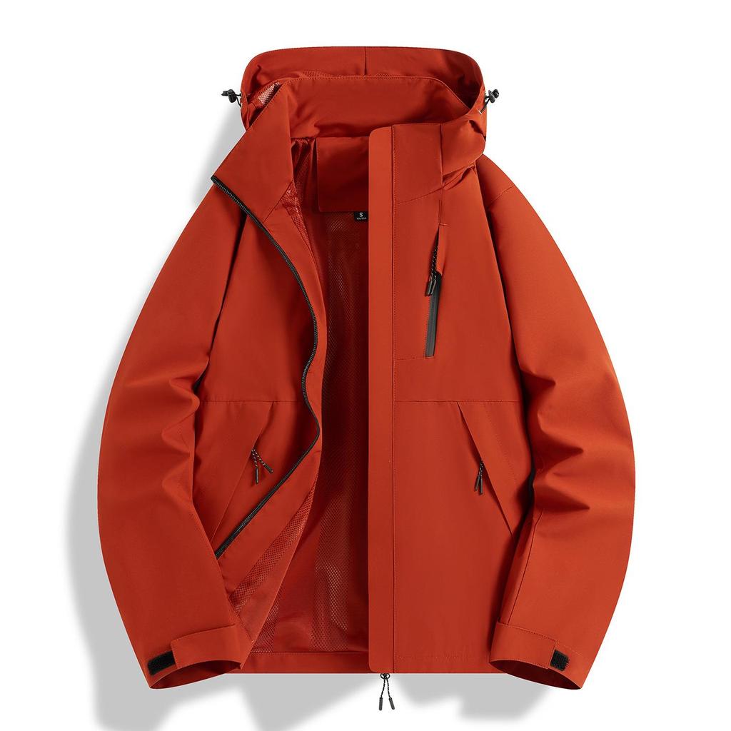 Unisex Single-Layer Windproof & Water-Repellent Jacket: Thin Mountaineering & Workwear, Spring/Fall, Customizable Logo Available
