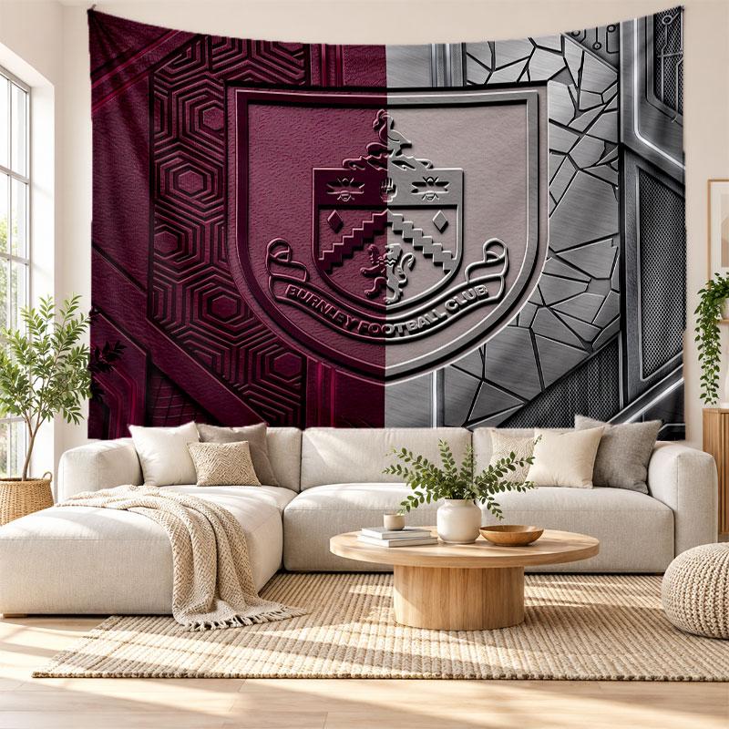 Burnley Football Wall Tapestry, Soft Fabric Wall Hanging, Decorative Backdrop For Bedroom Home Wall Art