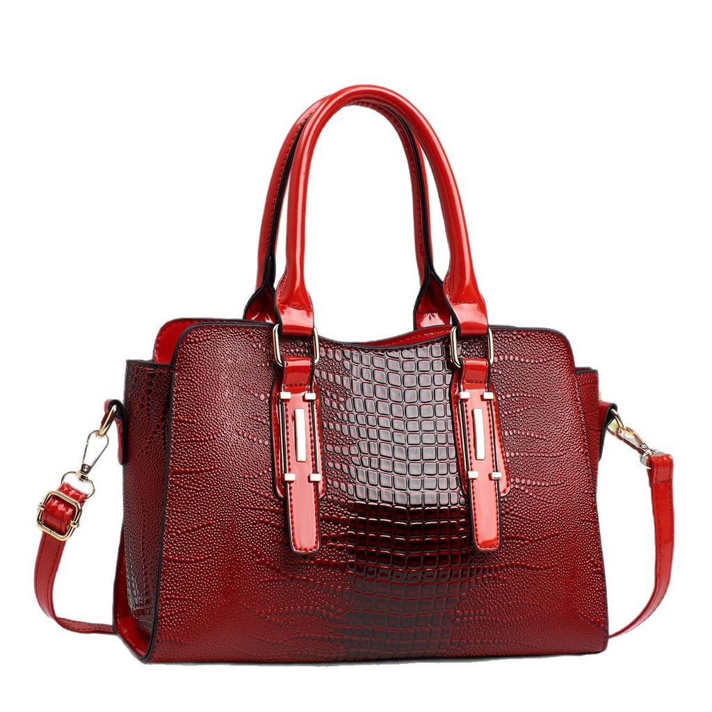 Neue Mode Splicing Große Kapazität Schultertasche Krokodilmuster Geprägt Trend All Matching Handtasche Leichte Luxus Damen Tasche