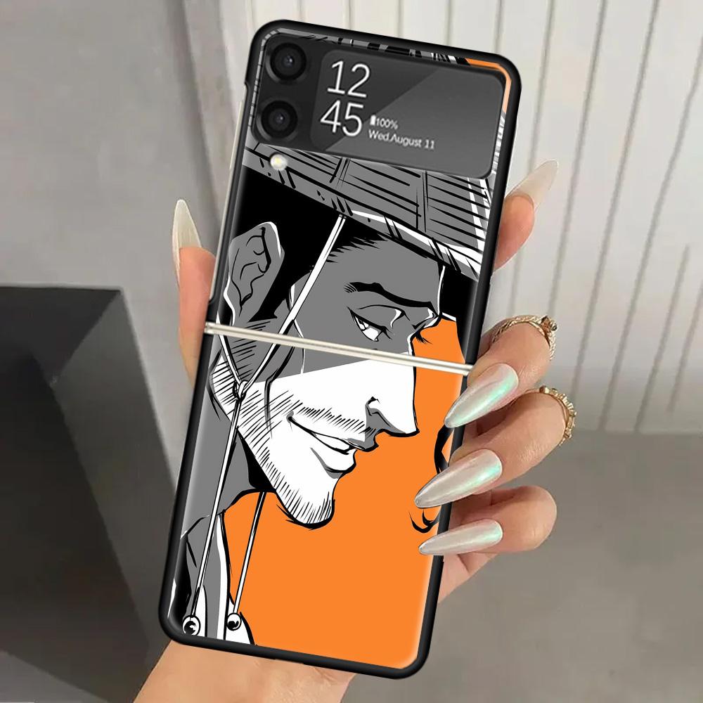 Bleach Kyoraku Shunsui Hard PC Back Phone Case for Samsung Galaxy ZFlip 7 6 5 Z Flip 4 ZFlip6 Z Flip7 5G ZFlip4 Flip3 Zflip5 Cov
