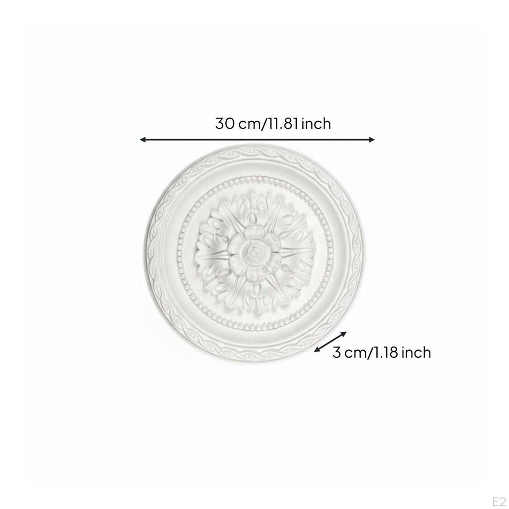 Chandelier Medallion PU Material Base Cover NonGypsum Round Overhead Rosette for Living
