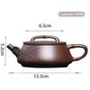 140ml Chinesische Yixing Lila Ton Teekanne Berühmte Handgefertigte Bambusblatt Zisha Teekanne Schönheit Tee-Infuser Kessel Teegeschirr Kundenspezifisch