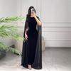 Robe de soirée Velours Bodycon Manches Cache-cœur Automne Hiver Nouvelle Collection Pour Femmes, Style Européen Américain Robe de Soirée Formelle de Fête Pour Crossborder