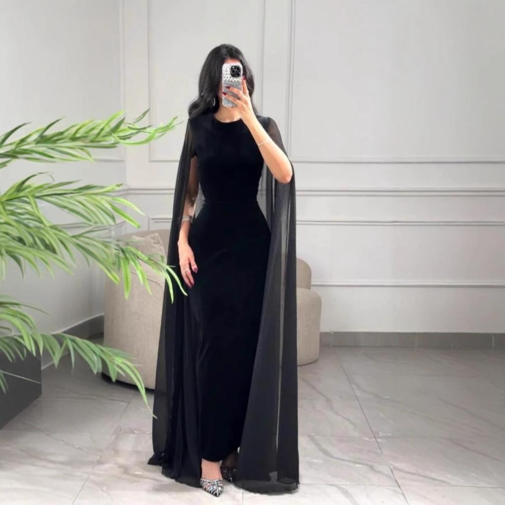 Robe de soirée Velours Bodycon Manches Cache-cœur Automne Hiver Nouvelle Collection Pour Femmes, Style Européen Américain Robe de Soirée Formelle de Fête Pour Crossborder