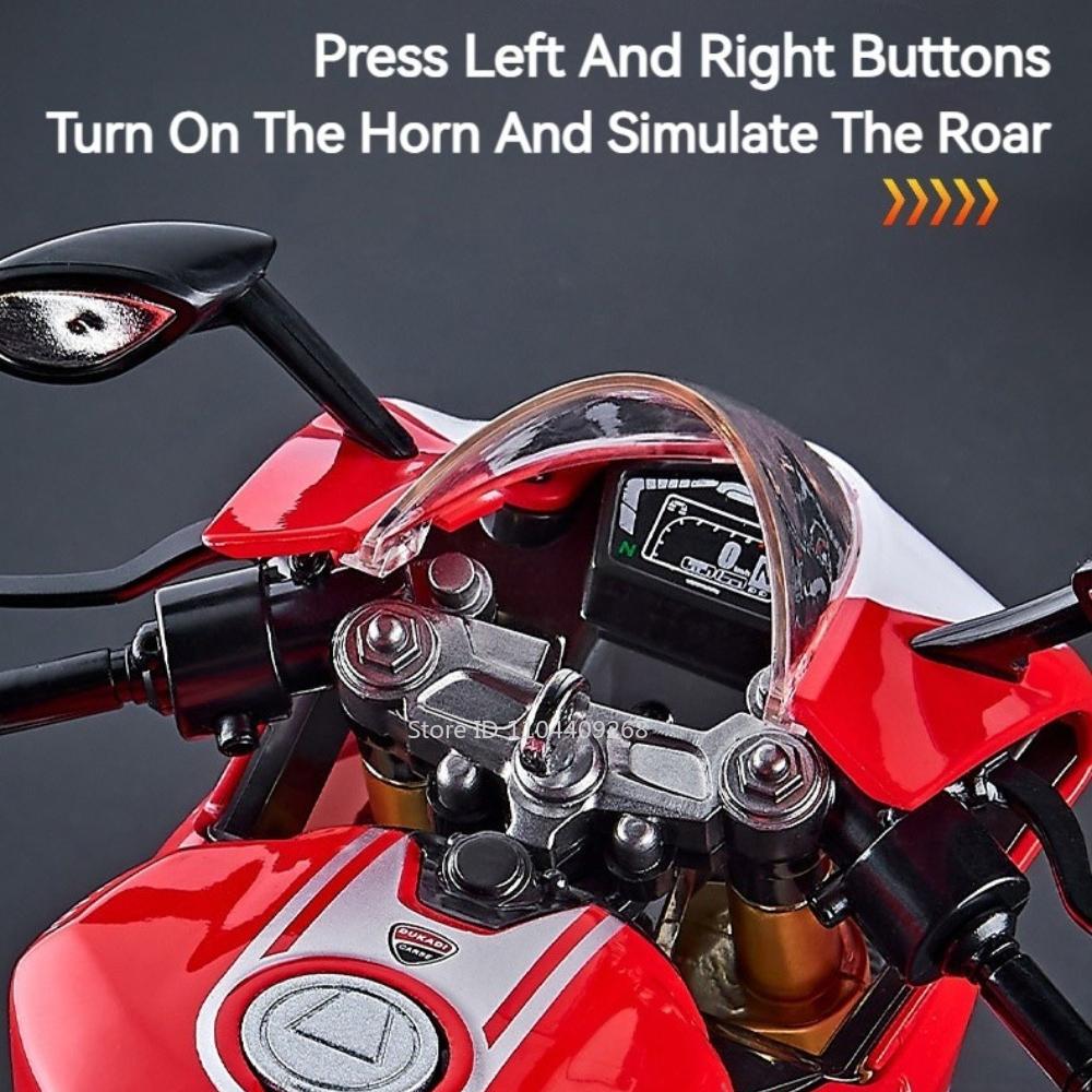 Large Size 1:9 1299 V4S Motorcycle Model Toy Car Wheel Steering Shock Absorption Racing Motor Models for Boys Birthday Gifts