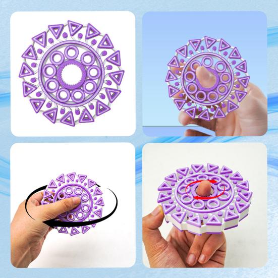 1/2 ks 3D tištěný Fidget Spinner Hračka Úleva od stresu Úzkost Děti Dospívající Dospělí Gyroskop na konečky prstů Přenosná Cestovní Senzorická Rotující Hračka