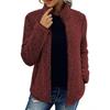 Frauen Mantel Herbst Winter Plüsch Fashion Zipper Jacken Casual Übergroßen Einfarbig Faux Pelz Warme Damen Parka Jacke