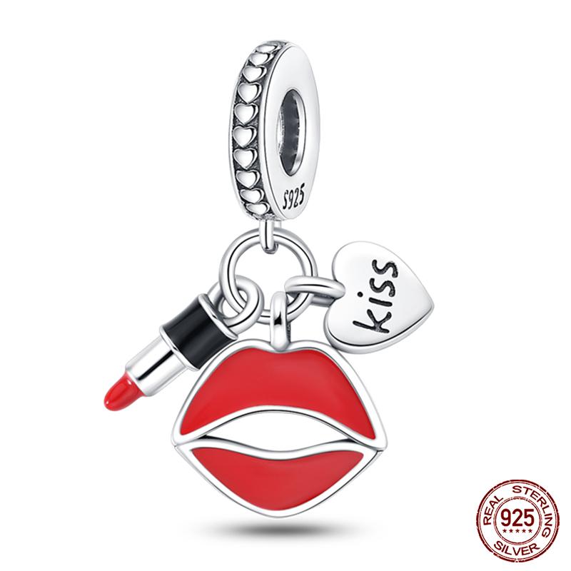 Copper Colorful Masquerade Series Sexy Mask Feather Dress Charms Beads Fit Qikaola Original Bracelets Diy Jewelry