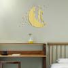 Removable Moon 3D Mirror Stickers Decorative Art Mural Decor Mirror Wall Sticker  Valentine's Day