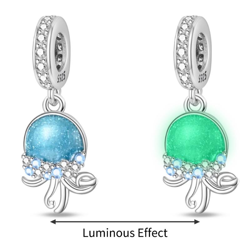 Original Charms Platacopper Luminous Halobios Charm Turtles Mermaids Starfish Bead Fit 3Mm Bracelet Diy For Women Jewelry