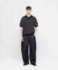 CHAMBROS Oversized Collared Short Sleeve Knit [Black]