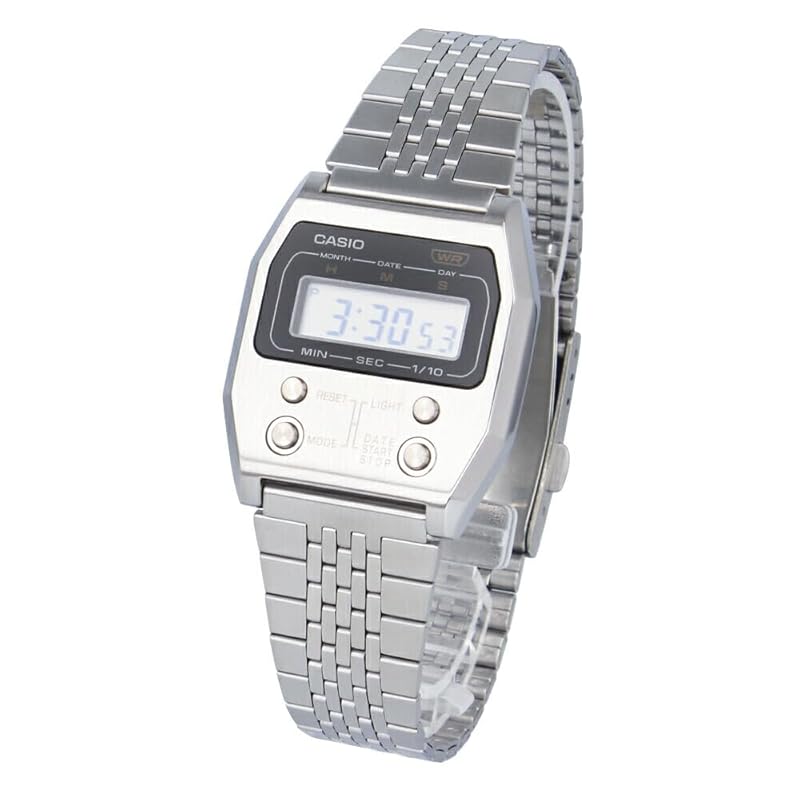 

CASIO casio casio standard cheap casio Chipkashi watch clock unisex men s ladies silver black A1100D-1 [product]