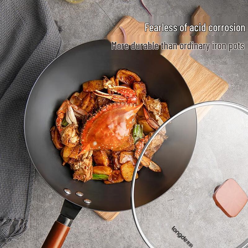 Longde LD-CM502 Non-Coated Fine Iron Wok