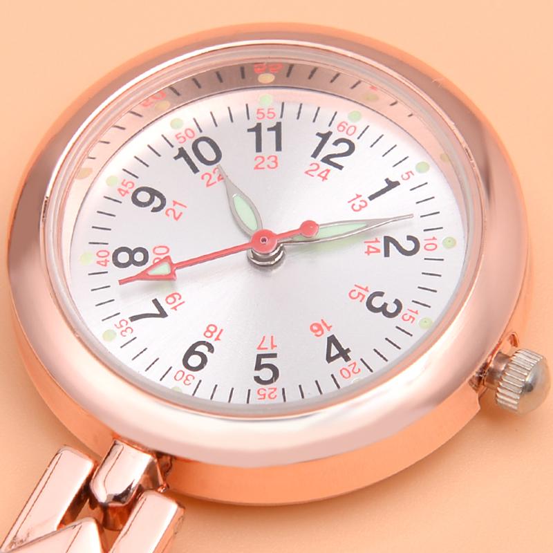 Engraved Women's Nurse Pendant Brooch Watch for Medical Use