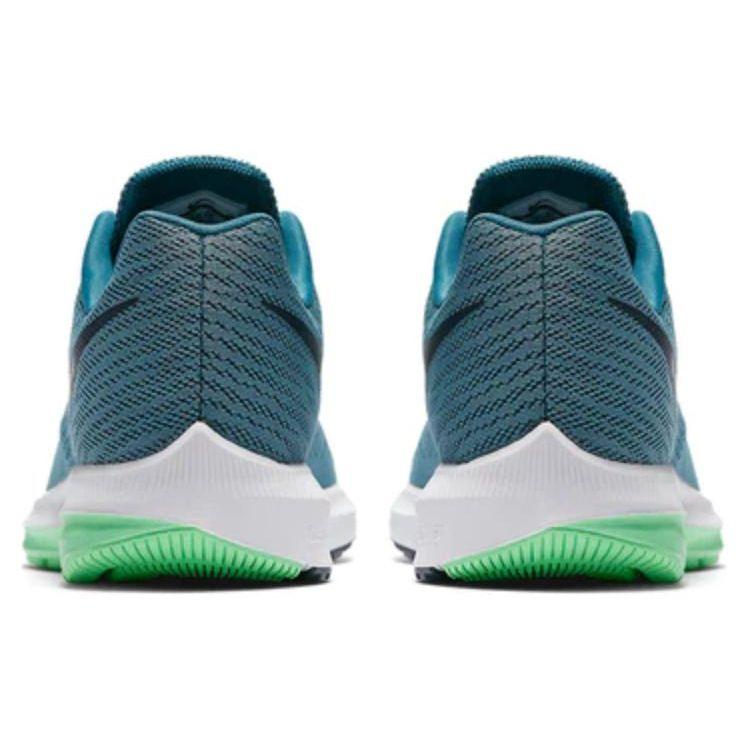 Nike Zoom Winflo 4 Comfortable Non-Slip Lightweight Mid-Top Retro Basketball Shoes Men sneaker Blue Green 898466-004