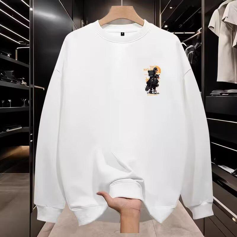 Kusang 2025 Autumn/Winter Men's Trendy Loose Round Neck Casual Fashion Hoodie