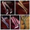 Transparent Glitter Socks Elastic Silk Stockings Bling Open Crotch Pantyhose  Party