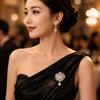 Multicolor Crystal Brooch Water-drop Dangle Brooch Elegant Rhinestone Brooch  Evening Gown