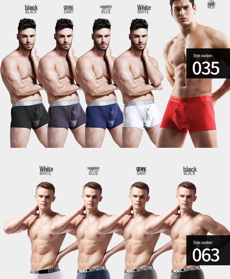Herren Eis-Seide Mid-Rise Boxer Briefs mit Hodensackstütze