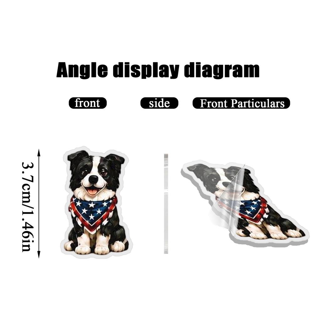 2D Flat Acrylic Airplane-Shaped Display Box for Puppy Independence Day