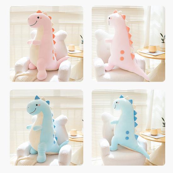 Cute Dinosaur Long Sleeping Pillow Dino Stuffed Animal Cute Couples Sleeping Companion Birthday Gift for Kids