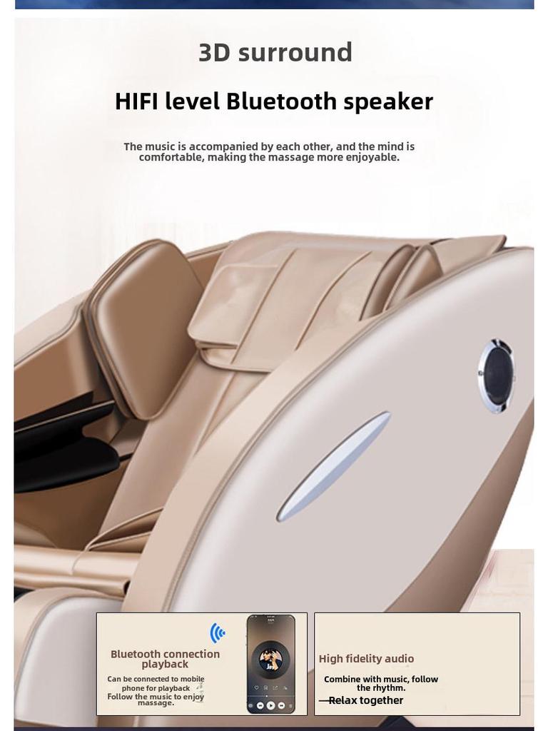 Luxury Electric Massage Chair for Musicians - Fully Automatic, Multifunctional, Full-Body Relaxation Sofa