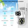 4K 8MP Dual Lens PTZ WIFI Camera Full HD Dual Screen Ai Human Auto Tracking Outdoor 4MP Security Video Surveillance Camera